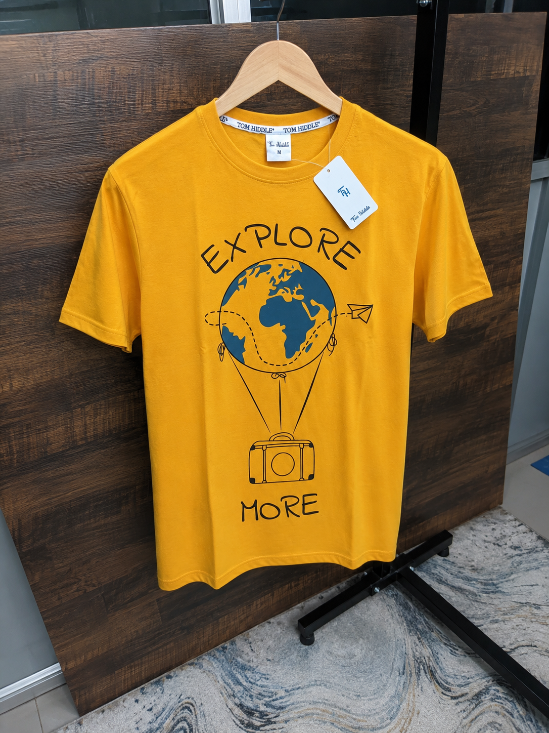 Branded TOM HIDDLE Graphic Printed Cotton Round Neck T-Shirt