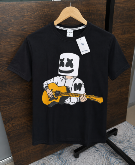 Branded TOM HIDDLE Graphic Printed Cotton Round Neck T-Shirt