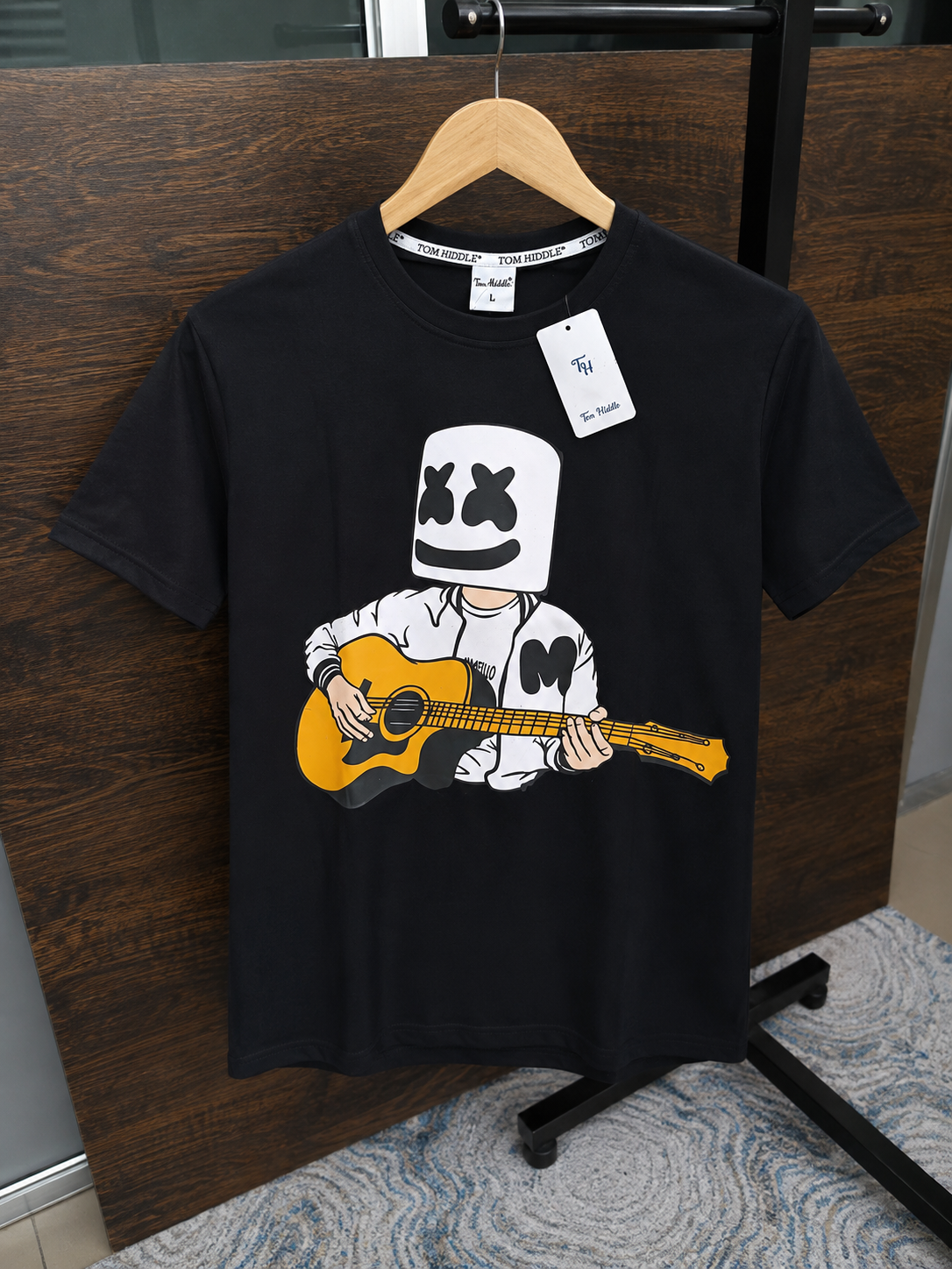 Branded TOM HIDDLE Graphic Printed Cotton Round Neck T-Shirt