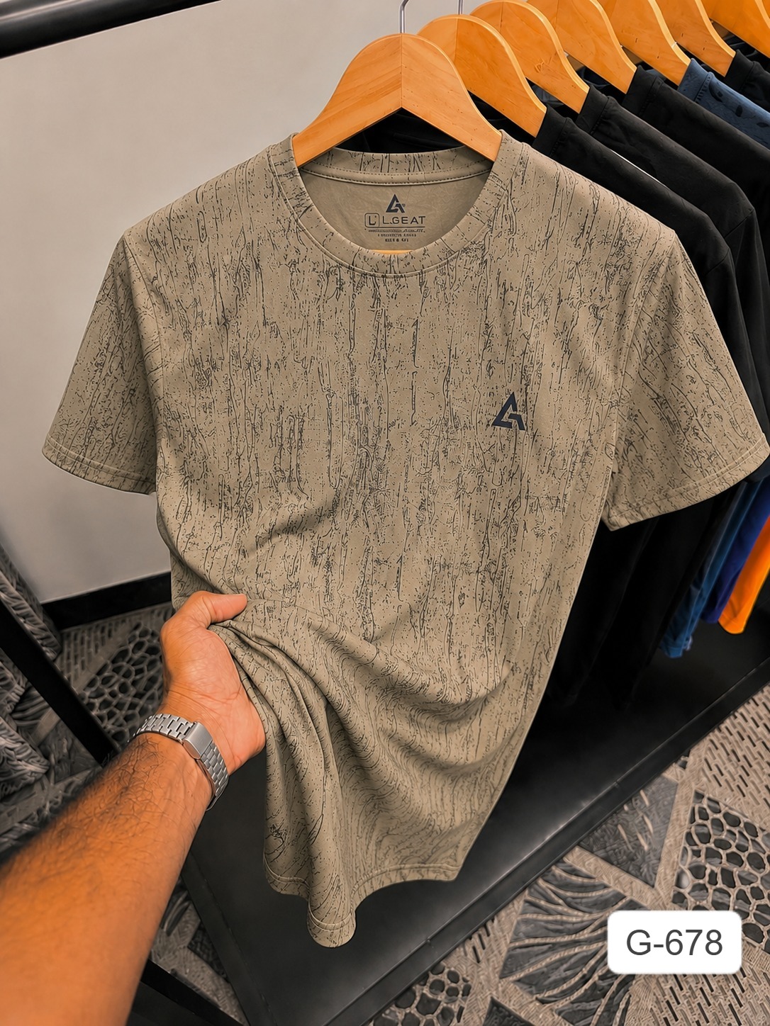 GREY ARMOUR Premium Polyester Sports Round neck T-shirt