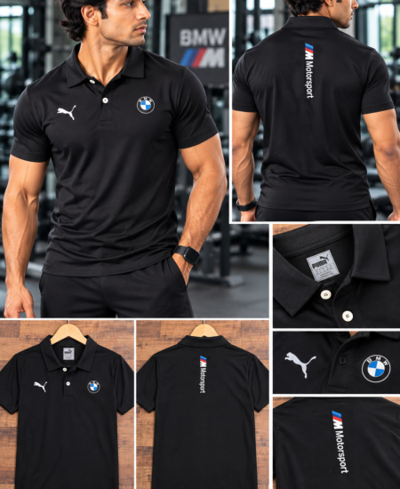 Athletic PMA BMW Premium Quality Men’s Sports Polo T shirt