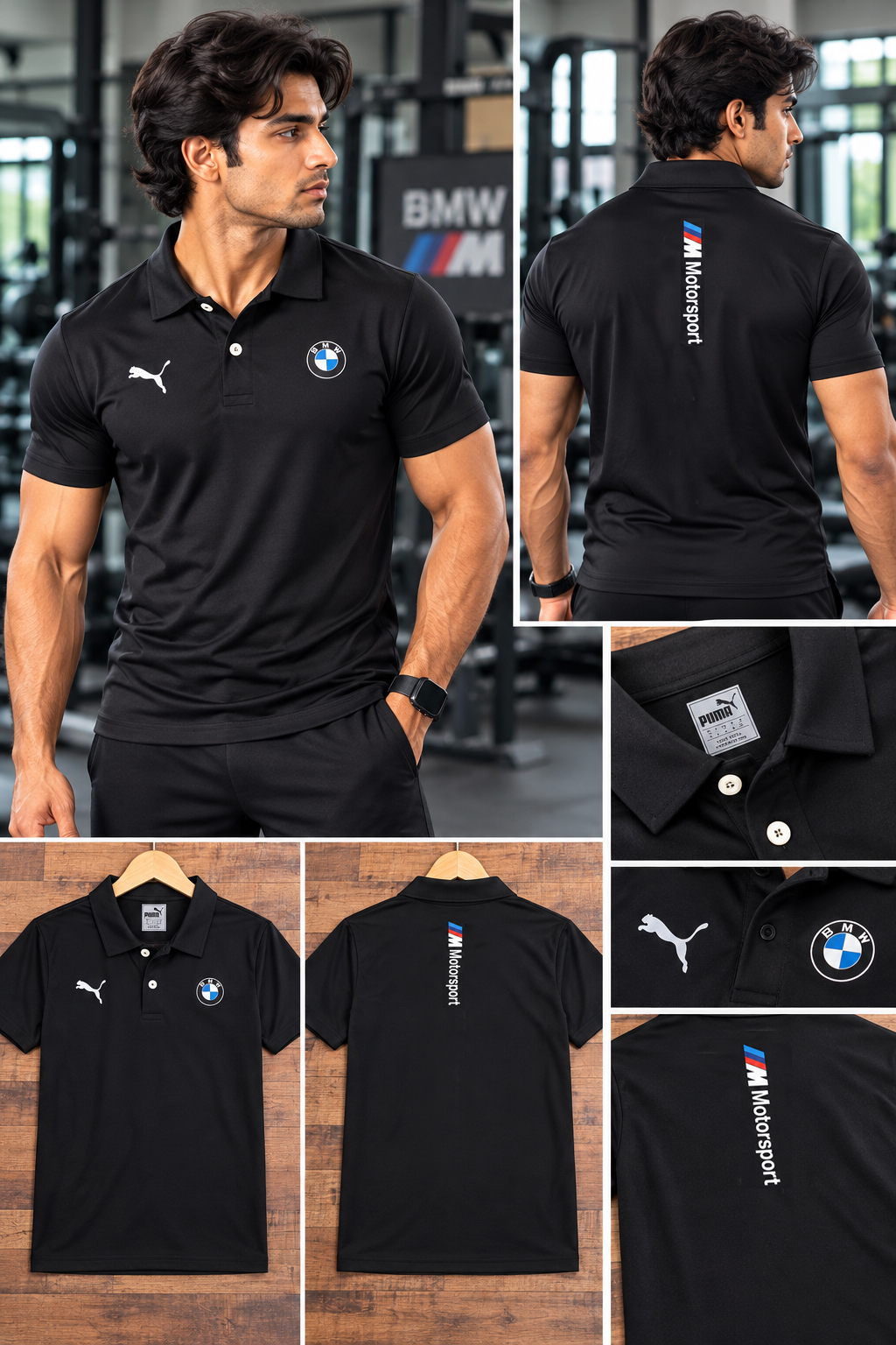 Athletic PMA BMW Premium Quality Men’s Sports Polo T shirt