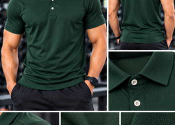 WHITE LABEL PREMIUM QUALITY SPORTS 4 WAY LYCRA COLLAR TSHIRT