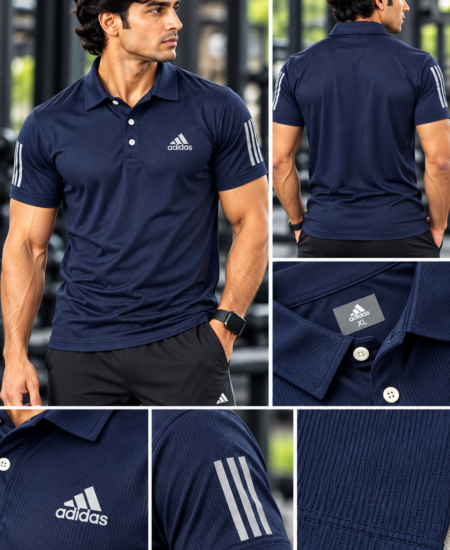 ADID PREMIUM QUALITY JACQUARD DESIGNER POLO TSHIRT