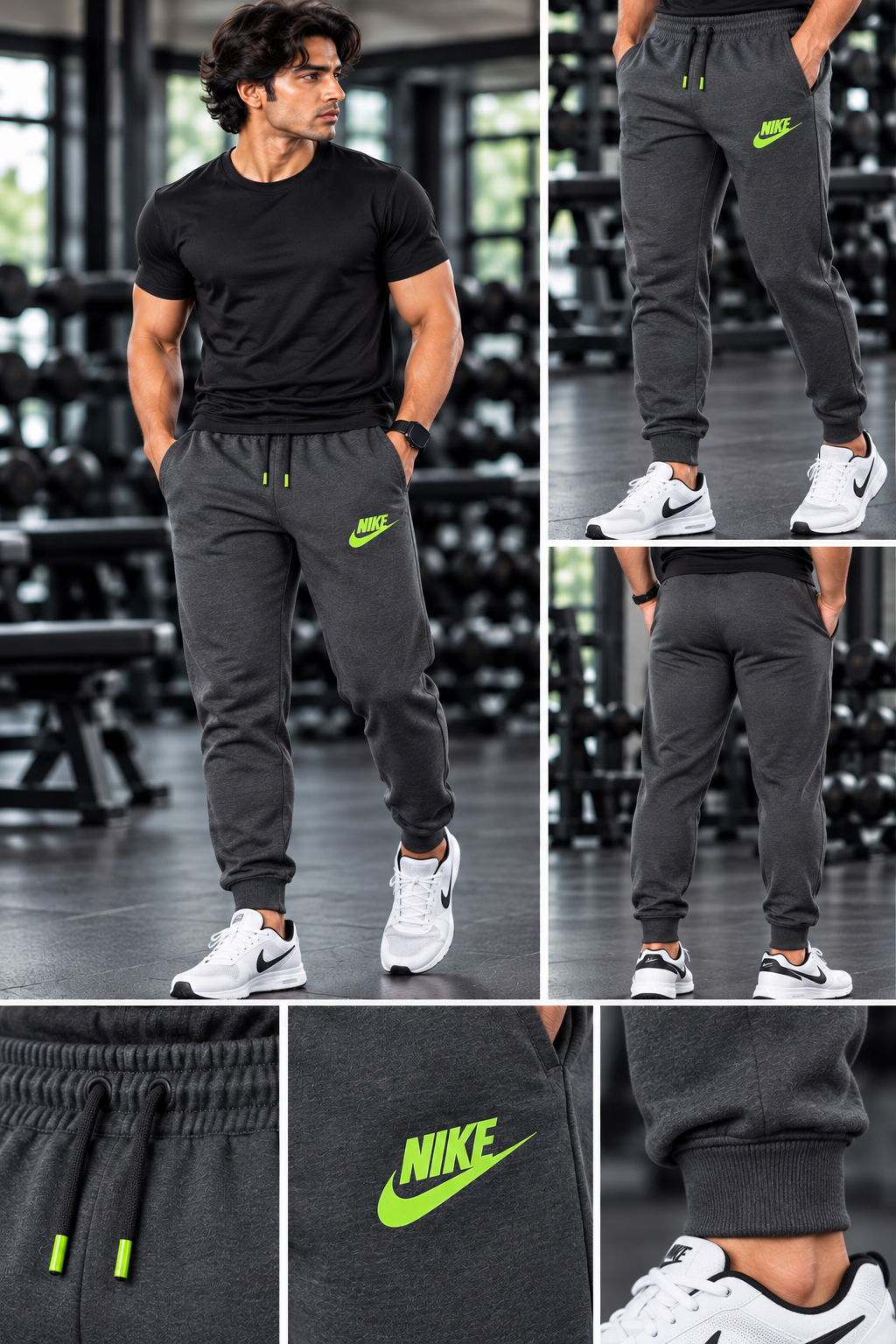Neon Nike Joggers Gym Showcase