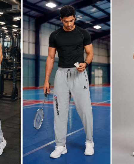 GREY ARMOUR N.S Lycra Premium Men’s Sports Track Pant